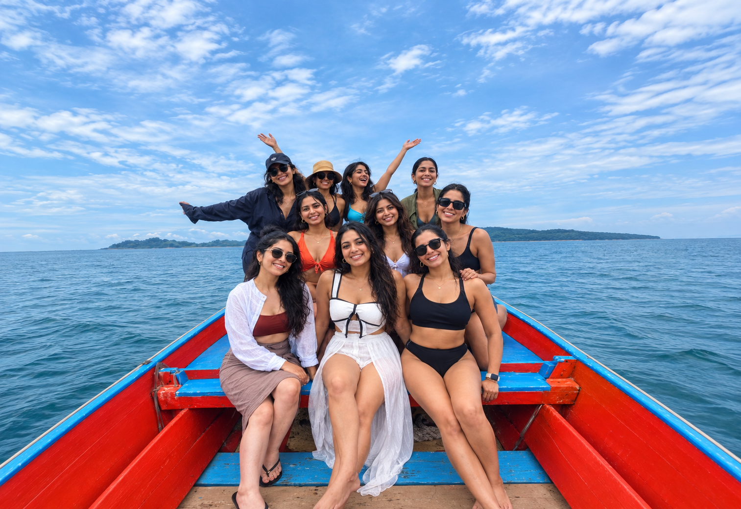 Private boat approaching Koh Larn, Coral Island, near Pattaya