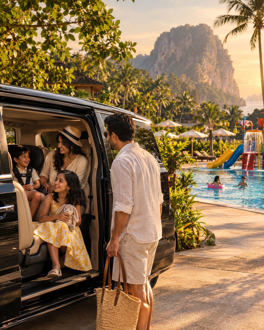 Family boating among Thai islands